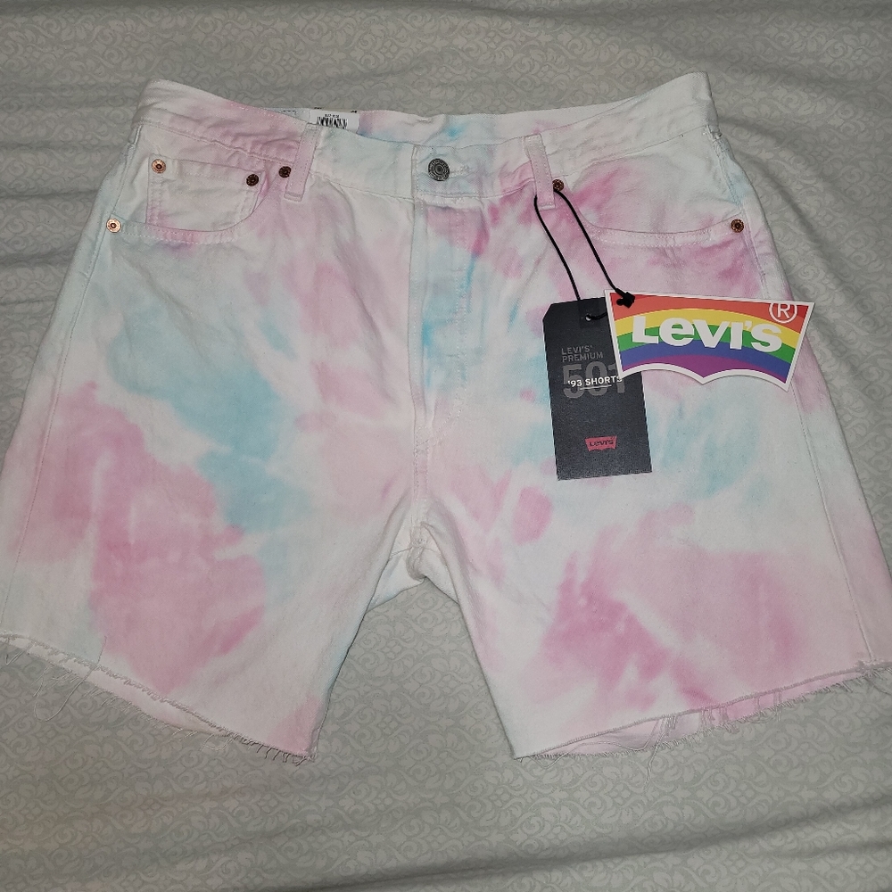 Levis 501 Gay Pride Cut Tie Dye Jean